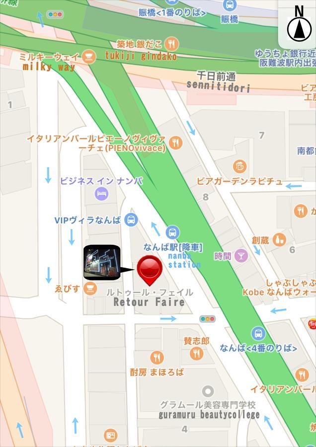 ルトゥール難波 Retournanba 男塾ホテルグループ (Adults Only) Осака Екстер'єр фото